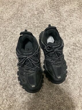 Balenciaga Black Layered Track-Style Men's Sneakers